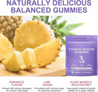 Pineapple Gummies for Women PH 120 Count, PH Balance for Women, Probiotics Vaginal Gummy, Improve Immune, Hawaiian Pineapple Flavor, Vegan & Low Sugar, Premium Balance Gummies