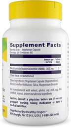 Healthy Origins NMN Nicotinamide Mononucleotide 300 mg – 60 Vegan Capsules – NAD+ Precursor for Cellular Energy & Healthy Aging Support – Third-Party Tested, Non-GMO Dietary Supplement