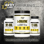 Extreme Anabolic Testosterone Booster Avry Labs Proprietary Stack w/Turkesterone to Support Muscle Growth, Strength, Recovery & Naturally Support Optimal Testosterone Levels – Vegan, 60 Capsules