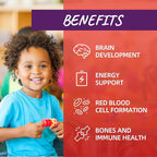Liquid Iron Supplement for Kids & Women Men - with Magnesium, Zinc & Kids Multivitamin Iron Drops - Immune Support, Blood Builder & Energy Support for Iron Deficiency, Anemia, Vegan 2 Fl Oz
