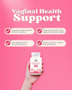 Women's Probiotic with Cranberry - 7.5 B CFUs for Vaginal & Gut Microbiome Support - 90 Vegan Capsules, Gluten Free