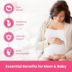 Prenatal Vitamin Gummies with DHA | Vegan Prenatal Vitamins for Women with Omega 3, Folate, Choline & D3, Pregnancy Vitamins for Fetal Development | Gummy Multivitamin Supplement, 120 Count (2-Pack)