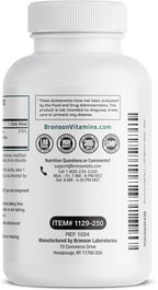 Bronson Zinc Triple Play 30mg Triple Coverage Immune Support with Zinc Acetate, Picolinate & Orotate - Immune, Antioxidant & Skin Health Support - 250 Vegetarian Capsules