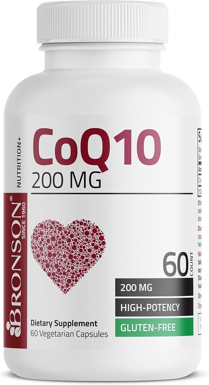 Bronson CoQ10 200 MG High Potency Cellular Energy Production, 60 Vegetarian Capsules