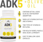 ADK 5 Vitamin Supplement + Best Over-The-Counter Prostate Support - Prostate Health Supplement for Men