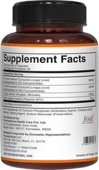 Pure Nutrition Curcumin Turmeric Supplement, 95% Curcuminoids & Piperine 95% | Supports Inflammation Response| Non-GMO | 60 Veg Capsules