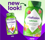 VitaFusion Calcium 500 mg Dietary Supplement Gummies Natural Fruit and Cream Flavors - 100 ct, Pack of 2