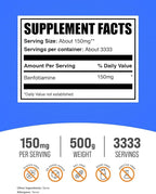 BulkSupplements.com Benfotiamine Powder - Vitamin B1 Benfotiamine Supplement, Fat Soluble B1 Vitamin - Gluten Free, 150mg per Serving, 500g (1.1 lbs) (Pack of 1)