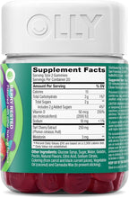 OLLY Muscle Recovery Sleep Gummies, Sleep and Sore Muscle Support, 3mg Melatonin, Tart Cherry, Vitamin D, Berry Flavor - 40 Count