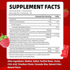 Liposomal Vitamin C 1000mg Gummies for Adults, Vitamin C Chewable with Iron, Zinc & Elderberry for Immune Support & Energy, Sugar Free, RaspberryFlavor, 60 Count