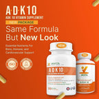 INVITA, ADK 10 Vitamin Supplement – 90 Capsules – High Potency of Vitamin A, D3 10,000 IU & K2-MK7 – Physician Formulated ADK for Bone, Heart & Immune Support – Non-GMO, Gluten Free (3-Month Supply)