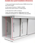Adjustable Triple Track Sliding Door Hardware Kit - High-Strength Aluminum Rails for 3-Panel Closet Doors (150cm/59.1in) - Concealed Mount System for Smooth Operation