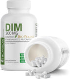 Bronson DIM Supplement 200 MG Diindolymethane with BioPerine for Enhanced Absorption, Estrogen Metabolism & Maintains Balanced Hormone Levels, 120 Vegetarian Capsules