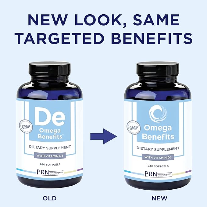 PRN Omega 3 Supplement - 240 Softgels, 60-Day Supply - Fish Oil Omega 3 Supplements with 1680 mg EPA & 560 mg DHA - rTG Omega-3 + Vitamin D for Skin, Joint, Brain, Eye & Heart Health