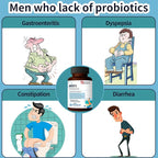 NATURE TARGET Probiotics for Men with Men Care Supplement, Prebiotics & Probiotic for Men's Digestive and Immune Health,60 Billion CFUs & 14 Strains Shelf Stable, Gluten & Soy Free (90 Tablets)