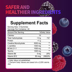 Creatine Monohydrate Gummies 8000 mg for Men & Women, Creatine Supplement for Enhanced Muscle Growth, Energy Boost - with L-Taurine, Sugar Free, Vegan, Raspberry BlackBerry Blueberry Flavor-120 Count