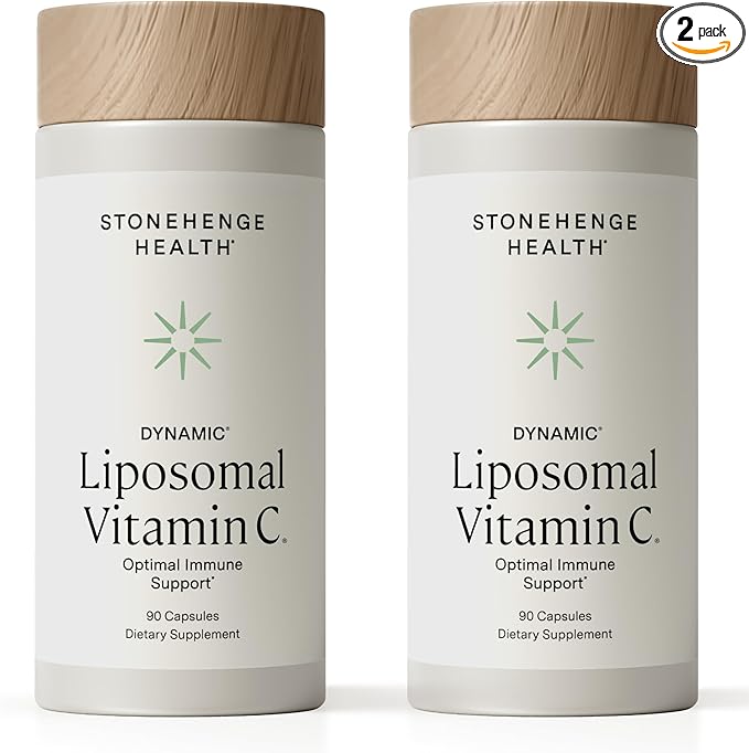 Stonehenge Health Dynamic Liposomal Vitamin C 1500mg - 90 Capsules - Advanced Formula - Phospholipids, Non-GMO Sunflower, Supports Healthy Immune System, Collagen Synthesis & Brain Health (2 Pack)