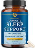 Complete Sleep Support | Myo Inositol + Magnesium Glycinate | Restful Sleep & Relaxation Support | 1100MG Complex | Melatonin-Free, Non-GMO | Inositol Supplement with Magnesium-Glycinate | 60 Ct