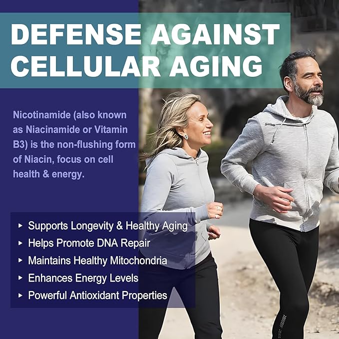 2 Pack - Nicotinamide 500mg Gummies, NAD+ Supplement for Women & Men w/ Collagen Peptides, (Flush Free Niacin) Vitamin B3 Niacinamide for Anti-Aging, NAD+ Levels, Longevity, Focus & Brain, Sugar Free