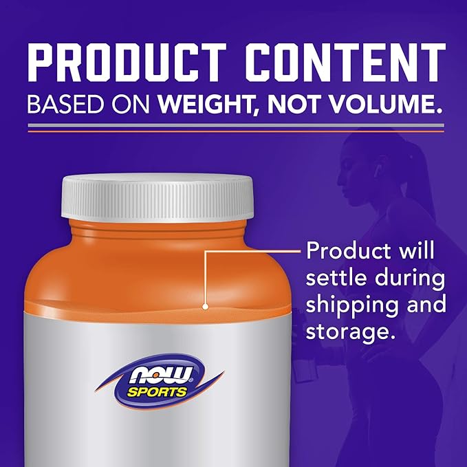 NOW Foods Sports Nutrition, L-Glutamine Pure Powder, Nitrogen Transporter*, Amino Acid, 1-Pound