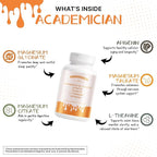 Magnesium Glycinate with Magnesium Citrate Capsules L-Theanine Supplement Magnesium Taurate Apigenin Supplement - 120 Count