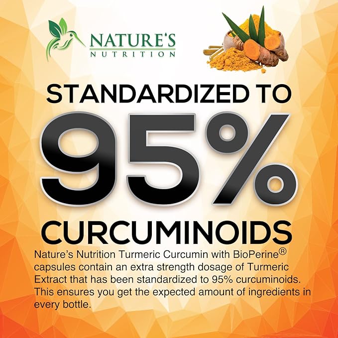 Turmeric Curcumin Supplement - 2400mg Organic Turmeric Per Serving - 95% Curcuminoids & BioPerine Black Pepper Extract for Best Absorption - Natural Vegan Joint Support, Bottled in USA - 120 Capsules