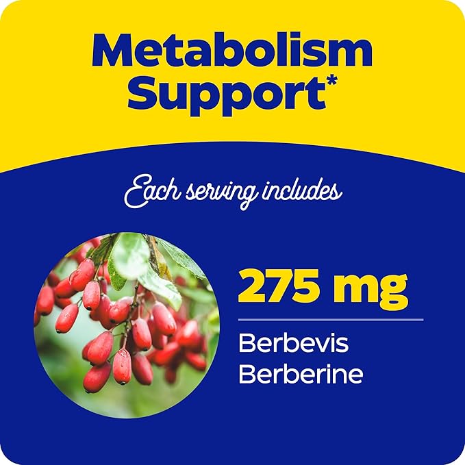 Enzymedica, Berberine Phytosome, 9.6X Better Bioavailability, High Potency Natural Vegan Herbal Supplement for Metabolic Support, 60 Capsules (Pack of 2)
