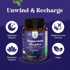Bundle of High Absorption Magnesium Sleep Supplement - Rest Support Magtein Magnesium L-Threonate & Apigenin Theanine and Super Vitamin B Complex with Thiamin, Riboflavin, Niacin, 6, 12 and Folate