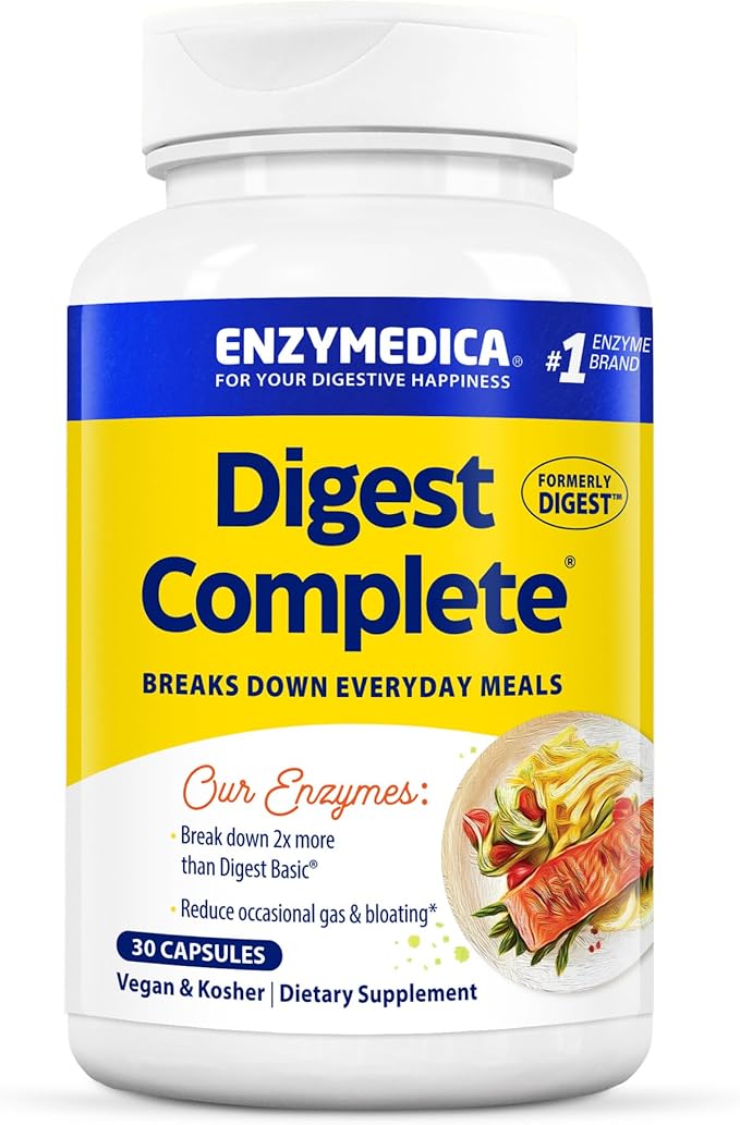 Enzymedica Digest Complete, Digestive Enzyme Formula, 30 Capsules
