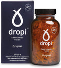 Dropi Omega 3 Fish Oil 500mg (180 Capsules) - Maximum Strength Omega-3s EPA, DHA, Vitamin A & D - Natural & Extra Virgin Cod Liver Oil Supplement for Immune System, Brain Health & Joint Support