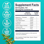Magnesium L-Threonate Liquid Drops, Triple Calm Magnesium Threonate w. Apigenin, Theanine, Lemon Balm for Relaxation Sleep, High Absorption for Brain Health & Cognitive Support, 2.0 Fl Oz