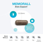 XYMOGEN MemorAll - Brain Support Supplement - Vitamins + Botanicals That Support Cognitive Function and Healthy Memory - Folate, Ginkgo, NAC, Phosphatidylserine, B12, B6, Huperzine A (60 Capsules)