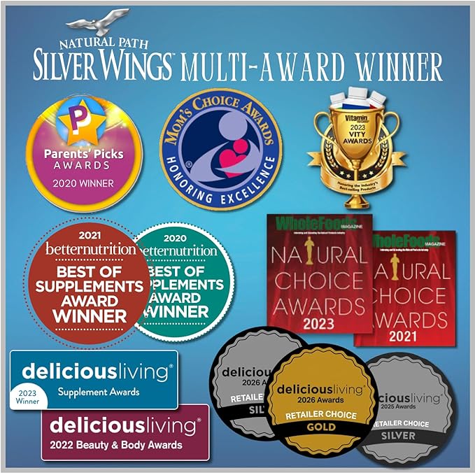 Natural Path Silver Wings 200ppm Silver with Aloe Vera Gel and Tea Tree Oil - Soothing Skin Care - 1.5 oz