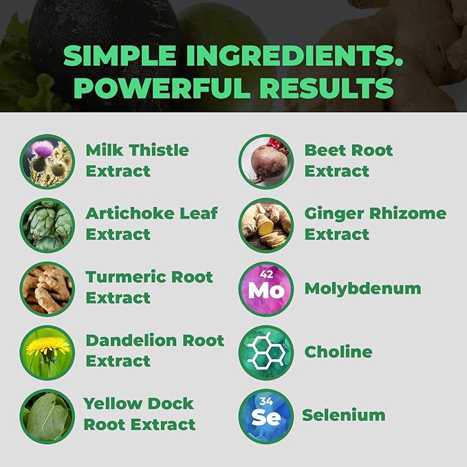 Balance ONE Liver Support Supplement with Milk Thistle, Dandelion Root Extract & Molybdenum – Liver Health & Detox Support – Vegan Capsules, 1 Month Supply – Liver One