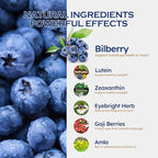Bilberry Extract Supplement for Eye Health, 6-in-1 Herbal Formula Liquid Drops to Support Eye Strain, Dry Eyes, and Vision Health, Blend with Lutein Zeaxanthin & Eyebright Herb. 2oz