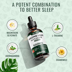 Magnesium Glycinate Supplement, Magnesium Liquid Drops with Magnesium Glycinate 500mg Ashwagandha, L - Theanine, Chamomile -Support Stress Relief, Bone, Muscle, Mood Vegan Natural Strawberry Flavor