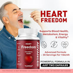 Heart Freedom - Heart Freedom Capsules, Official Pills All Natural Ingredients - Maximum Strength, Premium Advanced Formula Support Health & Wellness, 60 Capsules for 1 Month