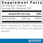 Douglas Laboratories Niacinamide | Vitamin B3 to Support Cardiovascular Health | 100 Capsules
