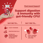Healthy Gut Probiotic Gummies for Adults - Organic Probiotics for Gut Health Upset Stomach Relief and Immune Support - Digestive Health Chewable Probiotic Gummies for Women and Men - 5 Billion CFU