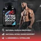Extra Strength Nitric Oxide Booster - 3X Strength L-Arginine AKG & Citrulline Malate - Men & Women Premium Pre Workout Nitric Booster - Natural Energy & Muscle Support, Bottled in USA - 240 Capsules