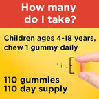 Nature Made Kids First Vitamin C Gummies for Kids, Dietary Supplement for Immune Support, 110 Gummies, 110 Day Supply