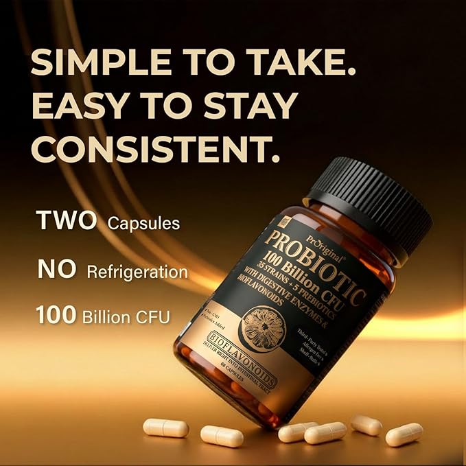 Probiotics with Prebiotics for Men and Women - 35 Strains Probiotics 100 Billion CFU for Gut & Digestive Health, Vegan Acidophilus Probiotic Supplement, Non-GMO Raw Probiotic 60 Capsules