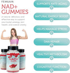 NAD Gummies, NAD Supplement 1000MG, Suger Free NAD+ Gummies, Nicotinamide riboside Resveratrol, Vitamin b3, Anti Aging Supplement, Energy Brain Boost, Watermelon Flavor