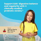 Renzo's Kids Probiotic, Dissolvable Probiotics for Digestive Health & Immune Support, 60 Cherry-Flavored Melty Tabs