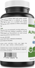 Brieofood Alpha Lipoic Acid 600mg per Serving - 240 Capsules - Non-GMO, Gluten Free