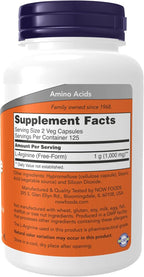 NOW Foods Supplements, L-Arginine 500 mg, Nitric Oxide Precursor*, Amino Acid, Veg 250 Capsules (Pack of 2)