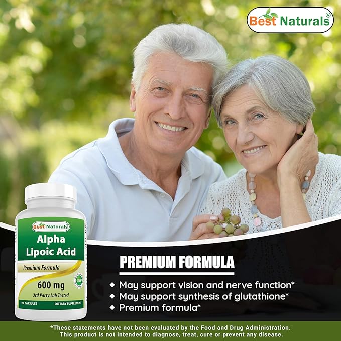 Best Naturals Alpha Lipoic Acid 600 mg & B-100 Complex