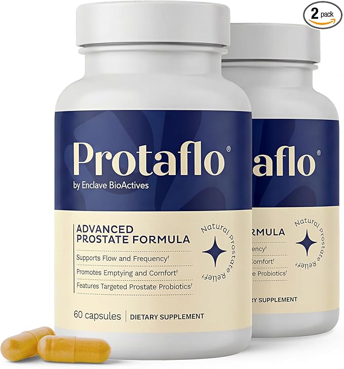 Prostate Supplements for Men 2 Pack - Supports Urinary Flow & Bladder Control | Probiotics + Black Walnut, Nettle, Turmeric, Lycopene, Pumpkin Seed, Vitamin D3 & K2, Zinc + Selenium, 60 Caps