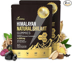 HimalayanSS Shilajit Gummies with Ashwagandha & Gokshura | 85+ Trace Minerals & Fulvic Acid | Organic, Non-GMO Micronutrient Supplement for Men & Women