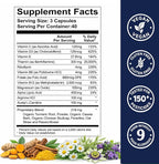 Neuropathy Supplements | Premium Nerve Support for Nerve Health, Regeneration, Cognitive | R-Alpha Lipoic Acid Vitamin B1, B6, B12, Magnesium | 120 Vegan Capsules, 40 Day Supply
